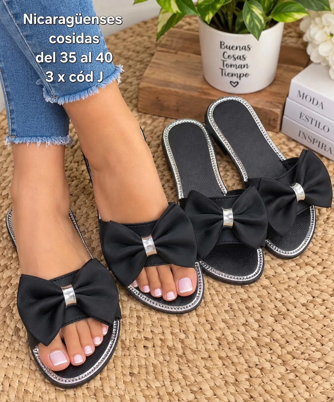 Sandalias planas Nicaragüenses para dama # 1