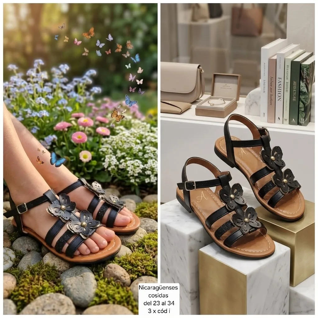Sandalias Nicaragüenses para niñas.