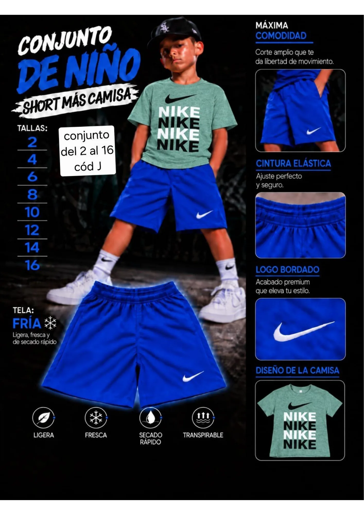 Conjutos para niños Short más camiseta