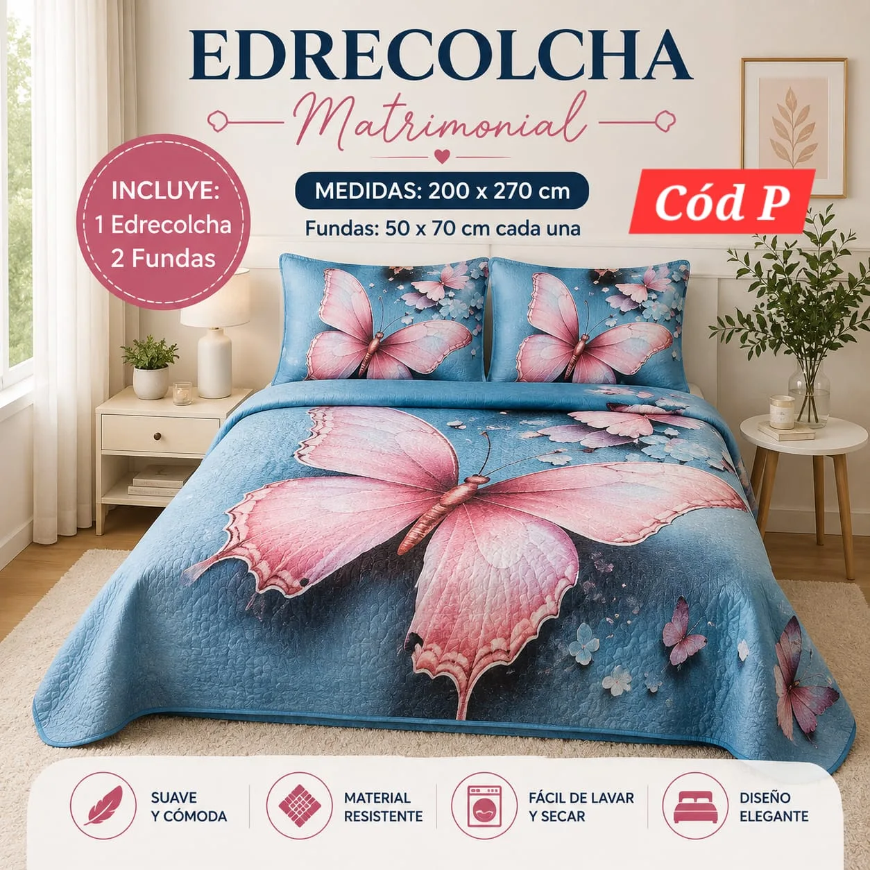 Cobijas reversibles matrimoniales
